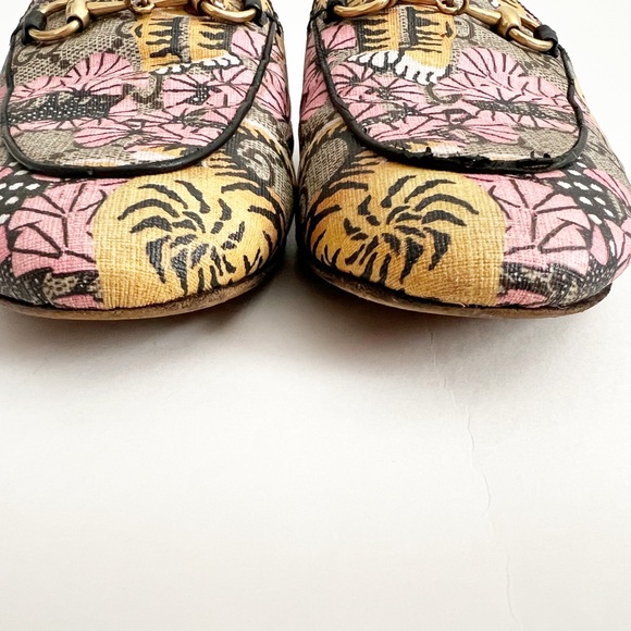 Gucci Monogram Bengal Print Slip on Loafer Slides Size 36 - Picture 7 of 10